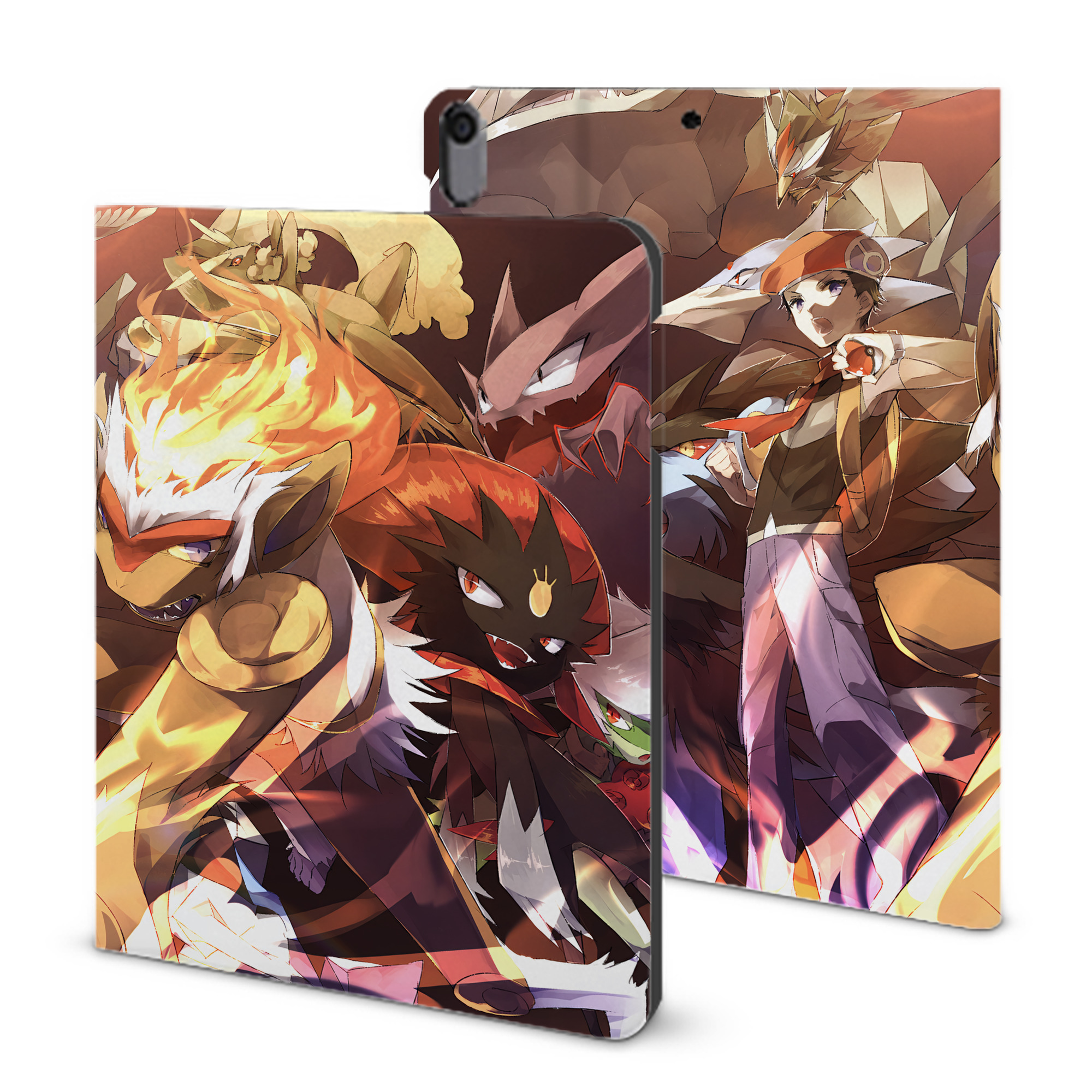 （画像用） ポケットモンスター Pokémon IPad ケース ブック型 PUレザー TPU 耐衝撃 軽量 薄型 ペン収納なし 全面保護 IPad 各モデル対応